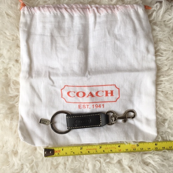 COACH Heart Keychain with Leather Key Fob - Picture 4 of 10